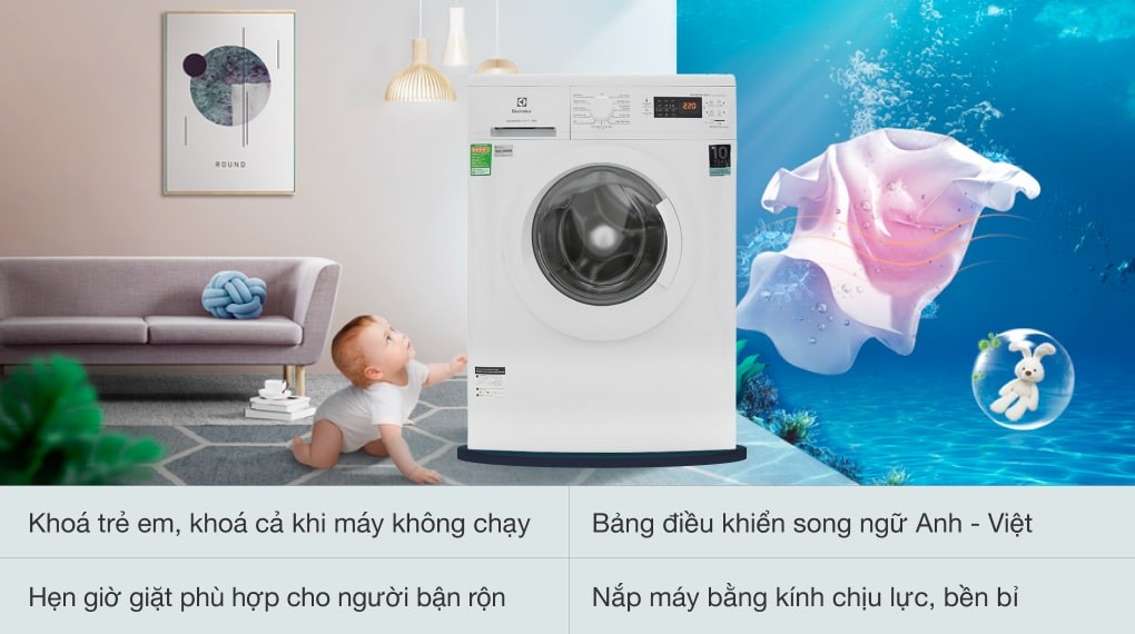 Thêm đồ trong khi giặt - Máy giặt Electrolux Inverter 8 Kg EWF8025DGWA