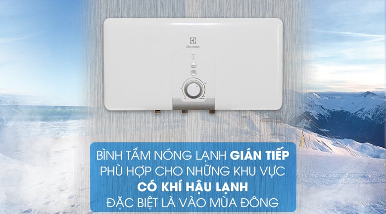 Bình tắm nóng lạnh gián tiếp - Bình nước nóng Electrolux EWS15DDX-DW 15 lít Bình tắm nóng lạnh gián tiếp - Bình nước nóng Electrolux EWS15DDX-DW 15 lít