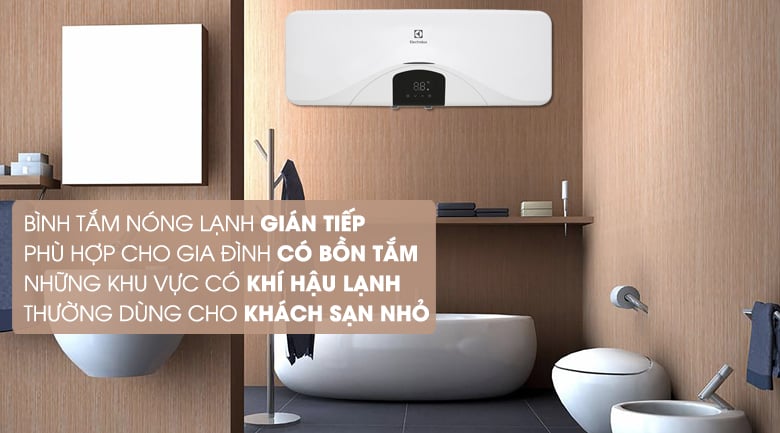 Làm nóng gián tiếp - Bình tắm nóng lạnh Electrolux EWS202DX-DWE 20 lít