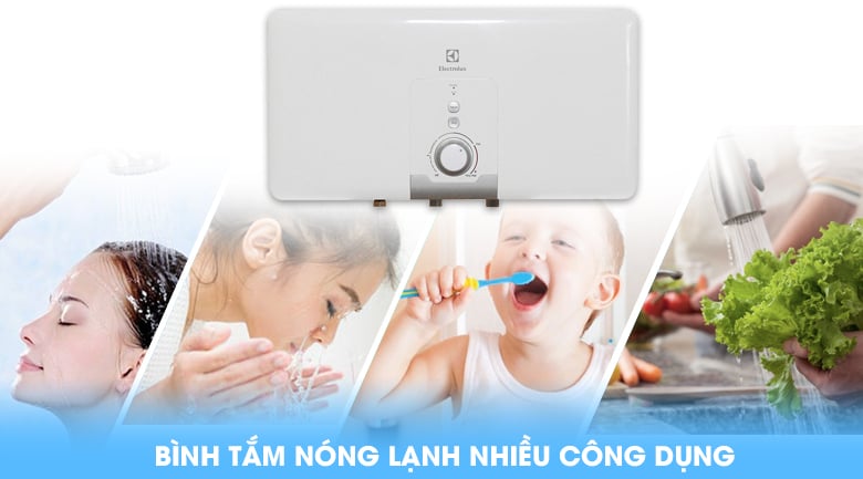 Bình nóng lạnh Electrolux EWS30DDX-DW 30 lít nhiều công dụng Bình nóng lạnh Electrolux EWS30DDX-DW 30 lít nhiều công dụng