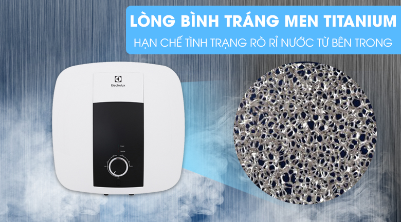 Lòng bình tráng men Titanium - Bình nước nóng Electrolux 15 lít EWS152DX-DWM Lòng bình tráng men Titanium - Bình nước nóng Electrolux 15 lít EWS152DX-DWM