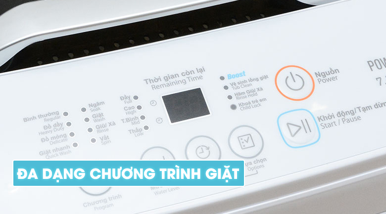 chương trình giặt đa dạng
