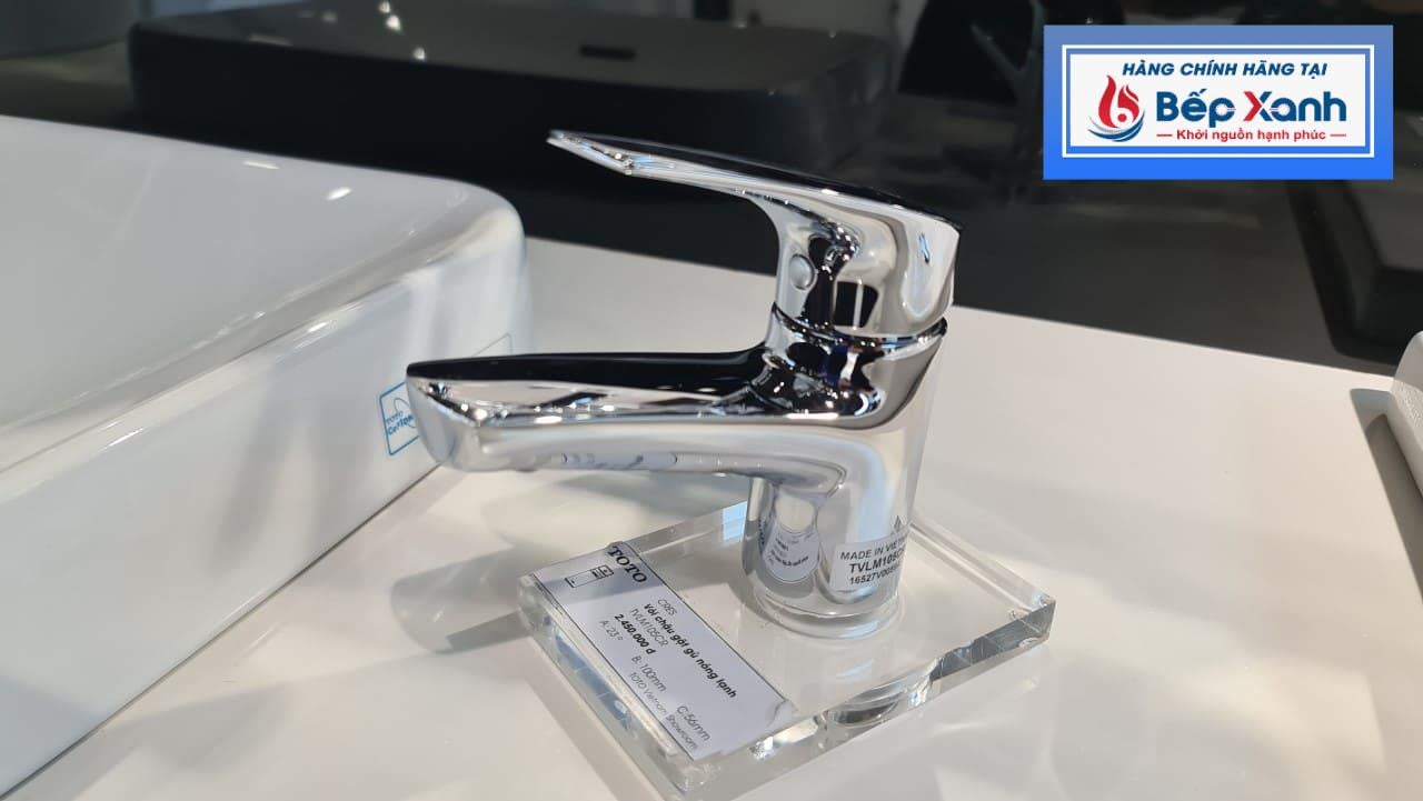 Chất liệu vòi lavabo TVLM105CR là đồng mạ Ni-Cr