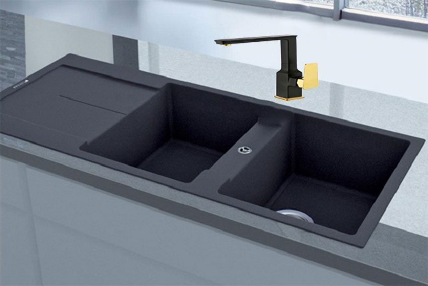 Thiết kế hiện đại và sang trọng của vòi rửa bát Canzy CZ-808D