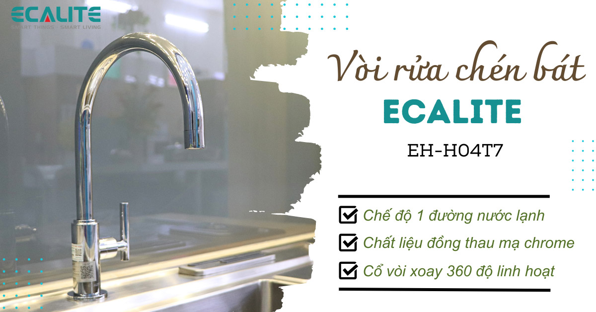Vòi rửa bát nước lạnh Ecalite EH-H04T7 Vòi rửa bát nước lạnh Ecalite EH-H04T7