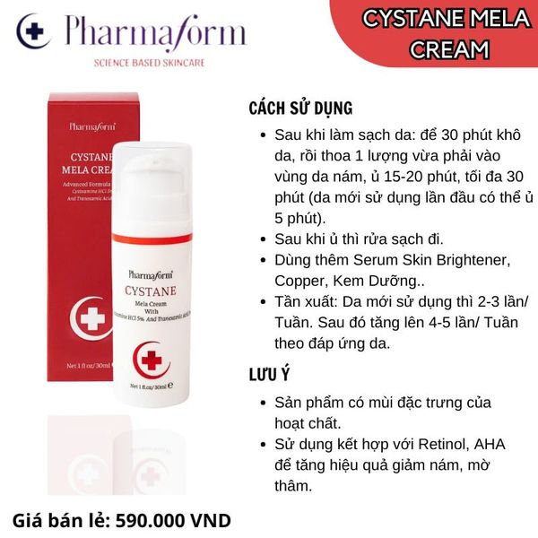 Hướng dẫn 𝑺𝒖̛̉ 𝒅𝒖̣𝒏𝒈 𝑷𝒉𝒂𝒓𝒎𝒂𝒇𝒐𝒓𝒎 𝑪𝒚𝒔𝒕𝒂𝒏𝒆 𝑴𝒆𝒍𝒂 𝑪𝒓𝒆𝒂𝒎 đ𝒖́𝒏𝒈 𝒄𝒂́𝒄𝒉 𝒗𝒂̀ 𝒉𝒊𝒆̣̂𝒖 𝒒𝒖𝒂̉