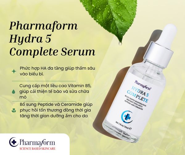 Hydra 5 Complete Serum là lựa chọn hoàn hảo với công thức đặc biệt giúp cấp nước tức thì và duy trì độ ẩm lâu dài cho làn da