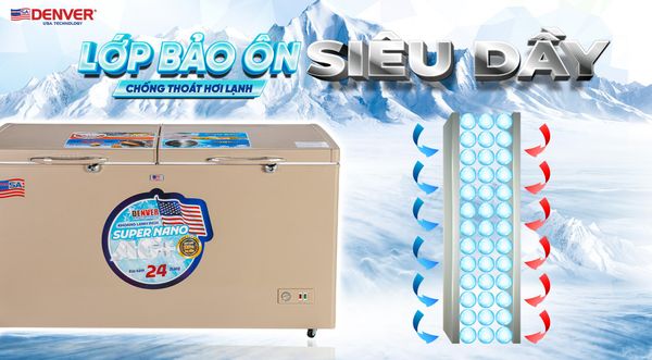 Lớp bảo ôn siêu dày – Giữ nhiệt tốt, tiết kiệm điện