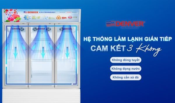Ưu tiên tủ mát 3 cánh công nghệ làm lạnh gián tiếp