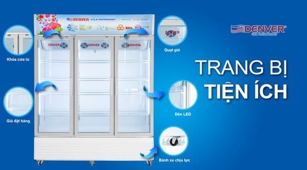 Ưu tiên tủ mát được trang bị nhiều tiện ích