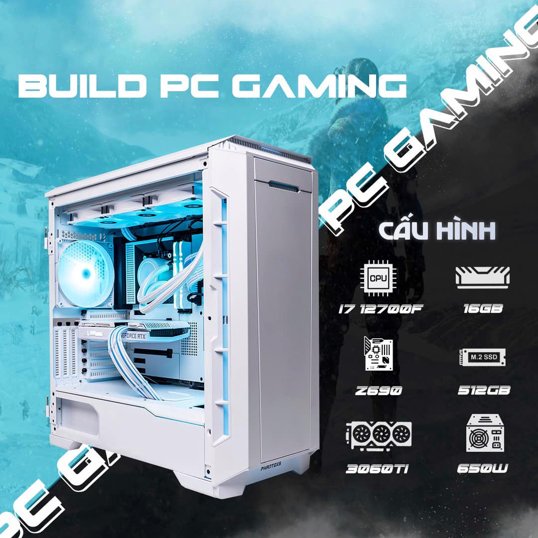 Cấu hình chiều chuộng GAME HẠNG NẶNG - CORE I7 12700F chiến RTX 3060 TI