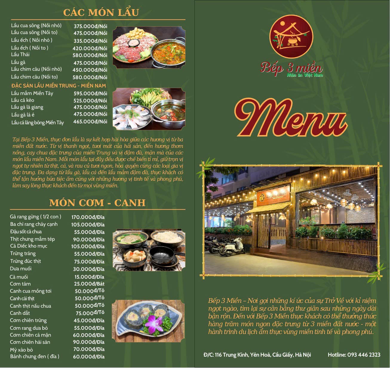 Menu Bếp 3 Miền