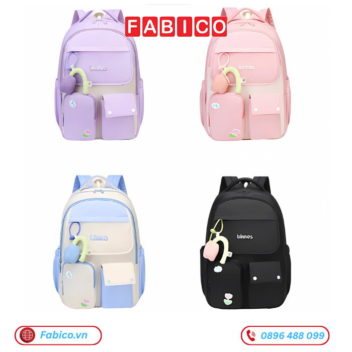 Balo học sinh Binbes màu tím