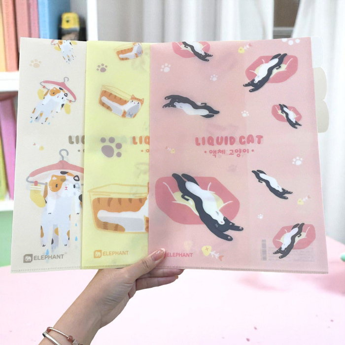 Đặc điểm nổi bật của bìa lá 3 ngăn Elephant Liquid Cat