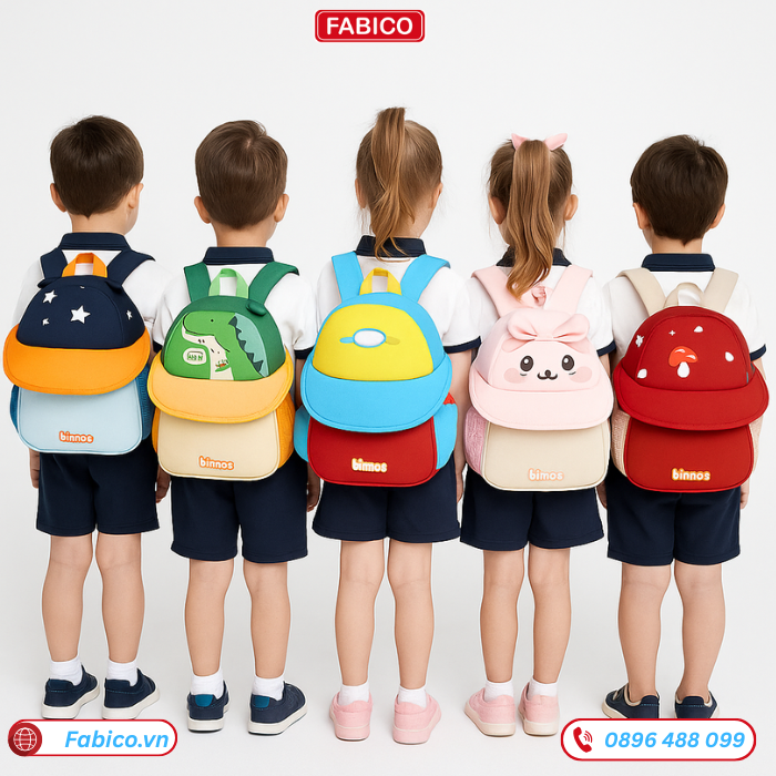 Balo mẫu giáo Binnes BNS 6032 hình thú hỗ trợ gù lưng