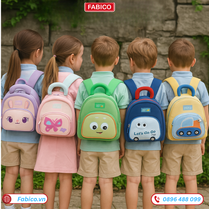 Balo mẫu giáo Binnes BNS 6033 hình thú pastel có đệm vai
