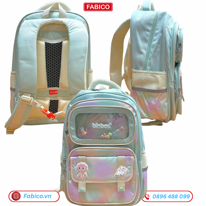 Balo chống gù bé gái Binbes Pastel