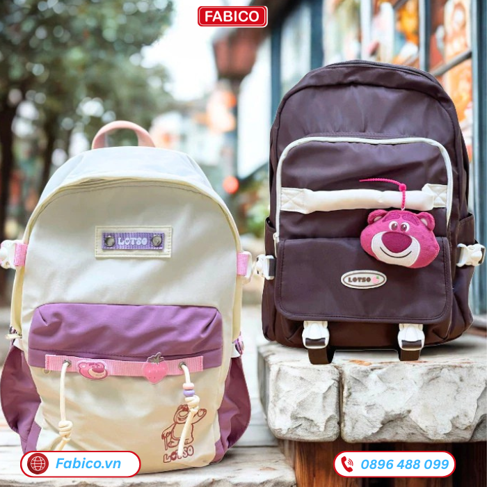 Balo Disney Lotso dễ thương, chống nước