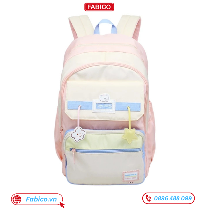 Balo xanh lá phối cam