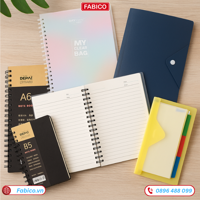 Sổ tay và bìa hồ sơ