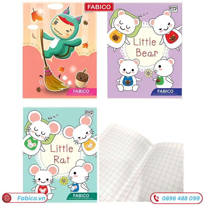 Vở học sinh ô ly và vở kẻ ngang