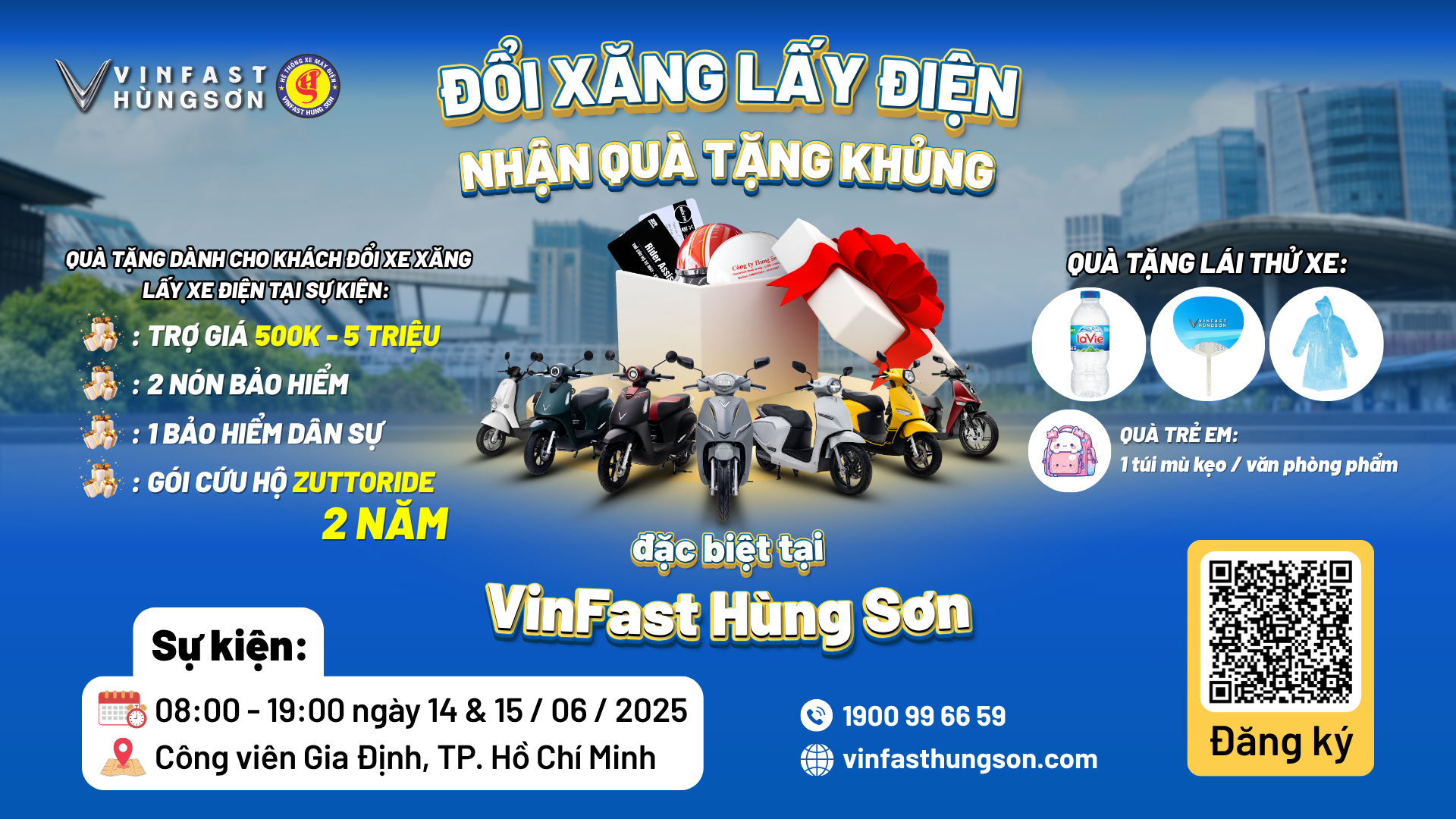 Đổi Xăng Lấy Điện cập bến TP. Hồ Chí Minh: VinFast Hùng Sơn mang đến loạt