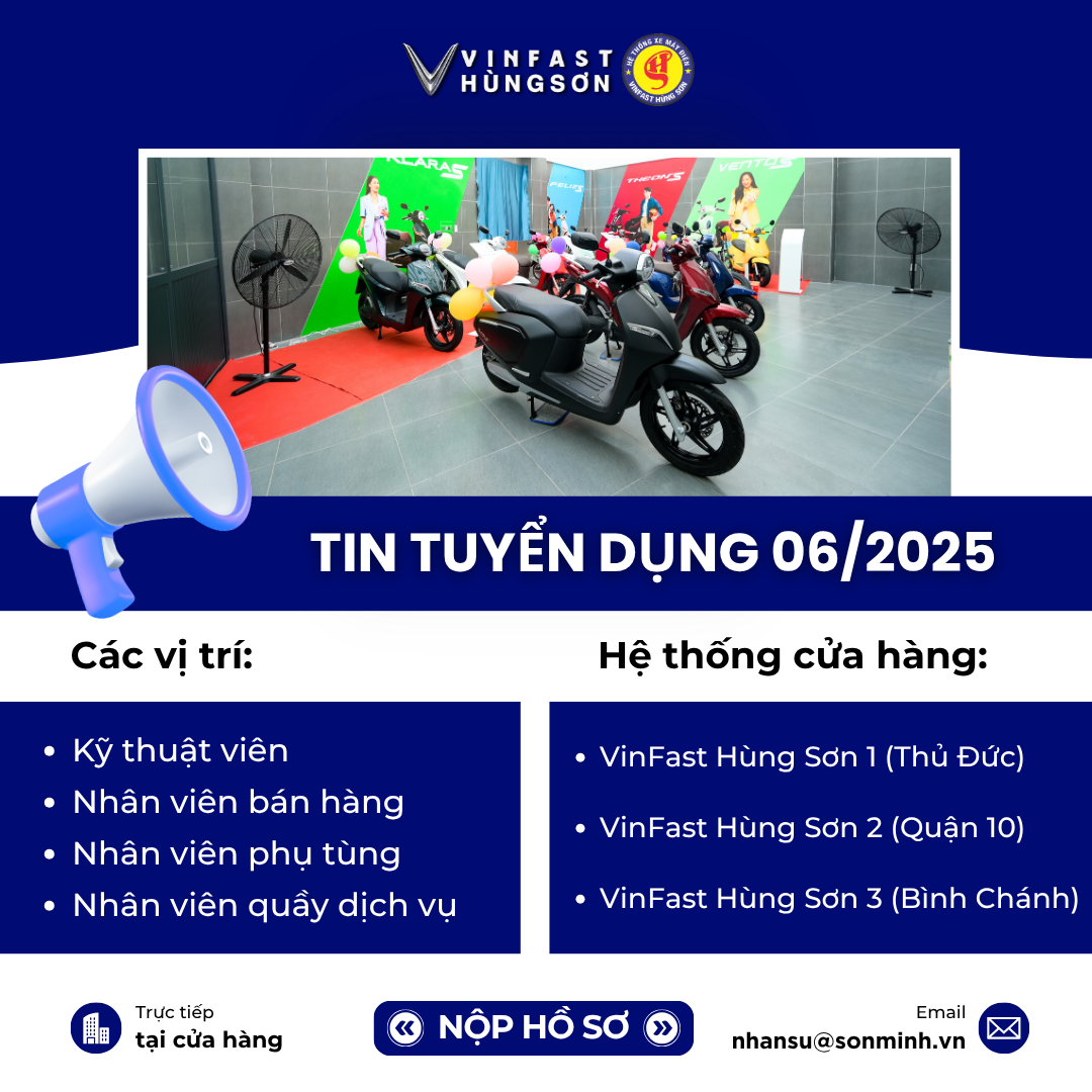 VinFast Hùng Sơn Tuyển Dụng Tháng 06/2025: Cơ Hội Phát Triển Nghề Nghiệp Đang Chờ Đón Bạn!