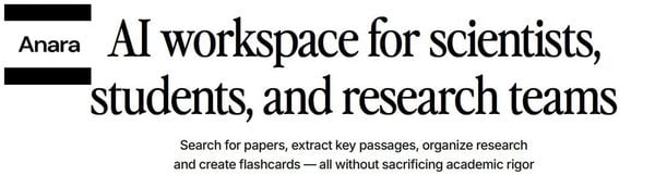 Anara AI - Workspace for Scientists, Students, and Research Teams