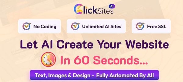 ClickSitesAI Review: The AI Website Builder That Saves Time, Money, and Effort