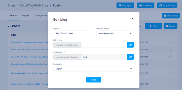 ạo blog đơn giản, hiệu quả với systeme.io – Hệ sinh thái All-in-one cho người làm nội dung