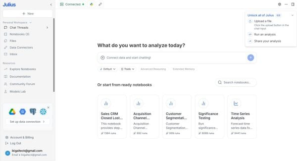 Julius AI – Smart Data Analysis Assistant for Every Team