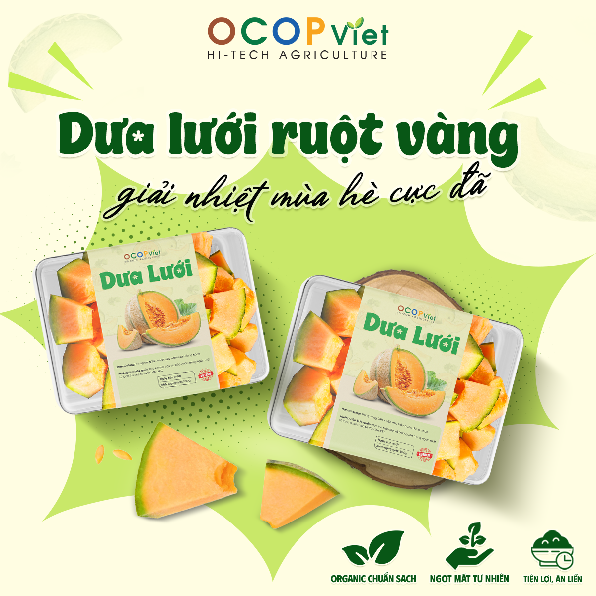 Dưa lưới ruột vàng - Giải nhiệt mùa hè cực đã