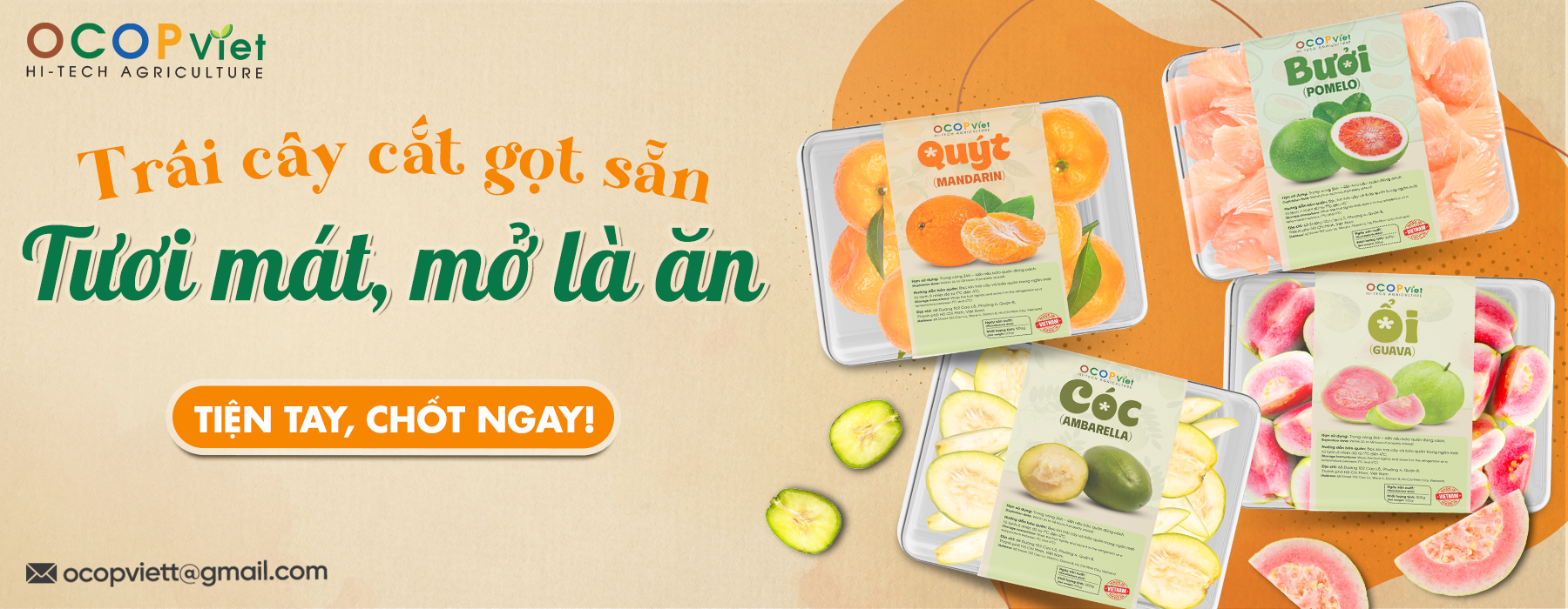 Nông sản tươi - hàng cắt gọt