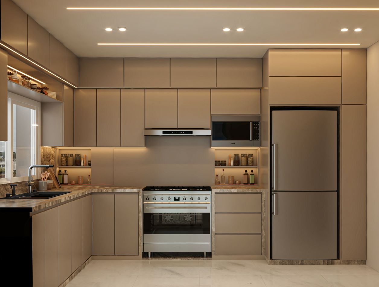 mẫu phòng bếp biệt thự