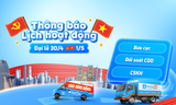GIAO HÀNG NẶNG THÔNG BÁO LỊCH HOẠT ĐỘNG ĐẠI LỄ 30/4 - 1/5