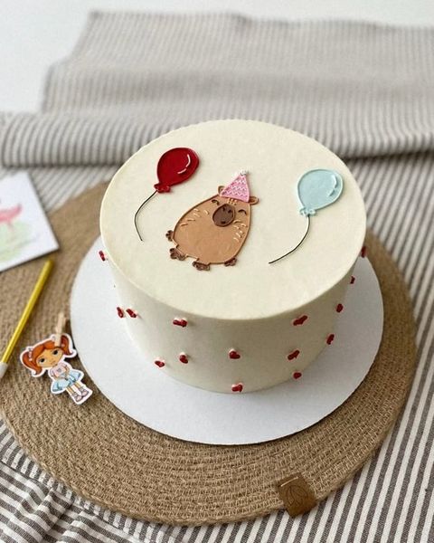 Bánh sinh nhật Capybara đáng yêu