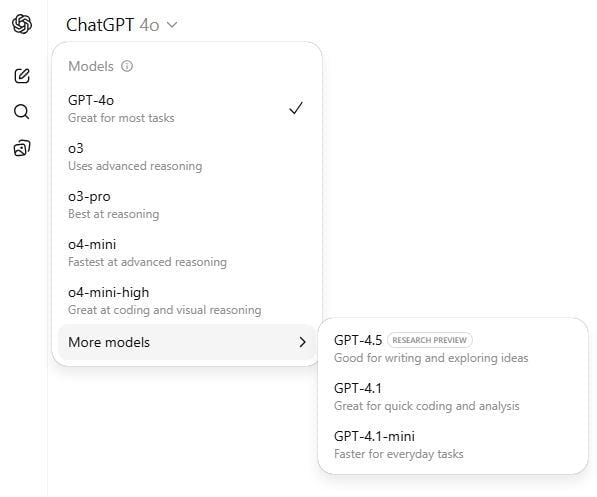 Các phiên bản của Chat GPT
