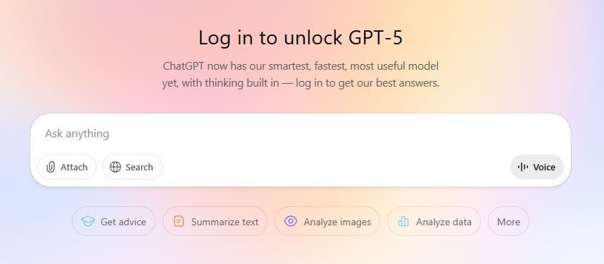 4 Prompt do ChatGPT đề xuất trên màn hình chính của ChatGPT