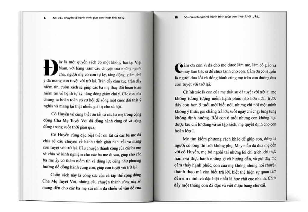Nội dung trong cuốn sách 66+ câu chuyện hành trình giúp con thoát khỏi tự kỷ, tăng động giảm chú ý