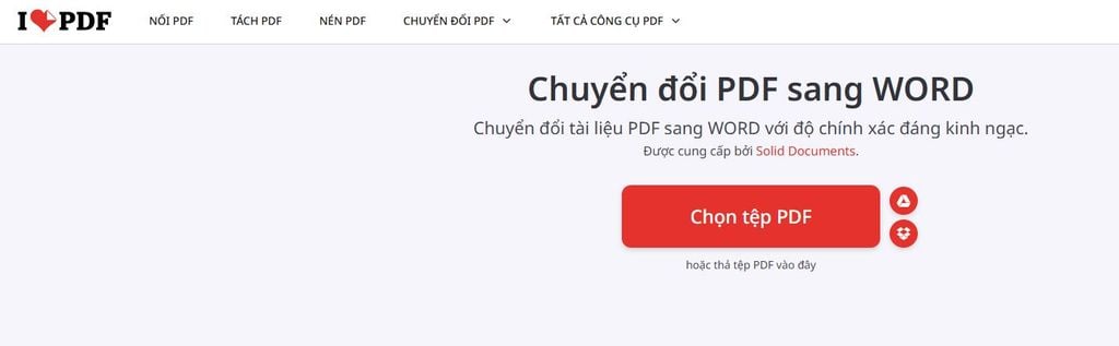 Mở công cụ sau đó tải file PDF lên là xong
