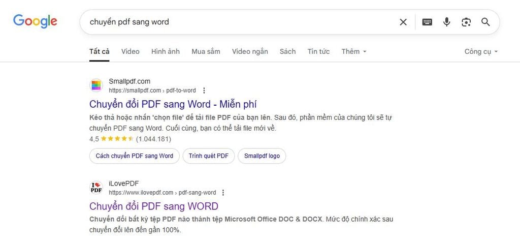 Bạn có thể sử dụng công cụ xử lý file PDF online để chuyển từ file PDF sang file word