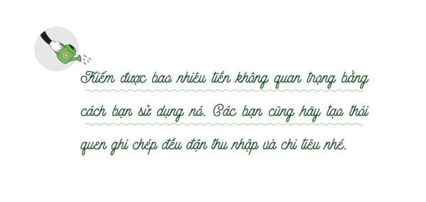 Lập sổ ghi chép thu - chi để kiểm soát tiền thu vào, tiền chi ra các em nhé!