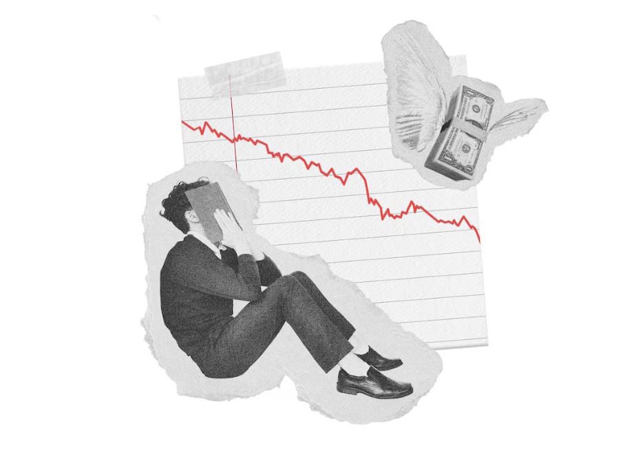 Mọi người mất hết tiền, cũng không vay được tiền, dẫn đến giảm chi tiêu, từ đó hình thành vòng xoáy suy thoái