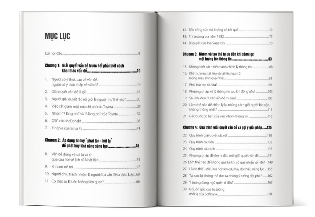 Mục lục của cuốn sách
