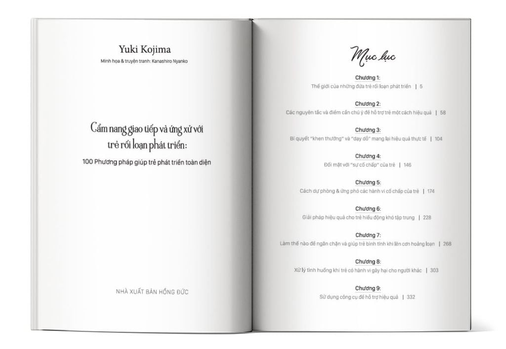 Mục lục của cuốn sách Cẩm nang giao tiếp và ứng xử với trẻ rối loạn phát triển
