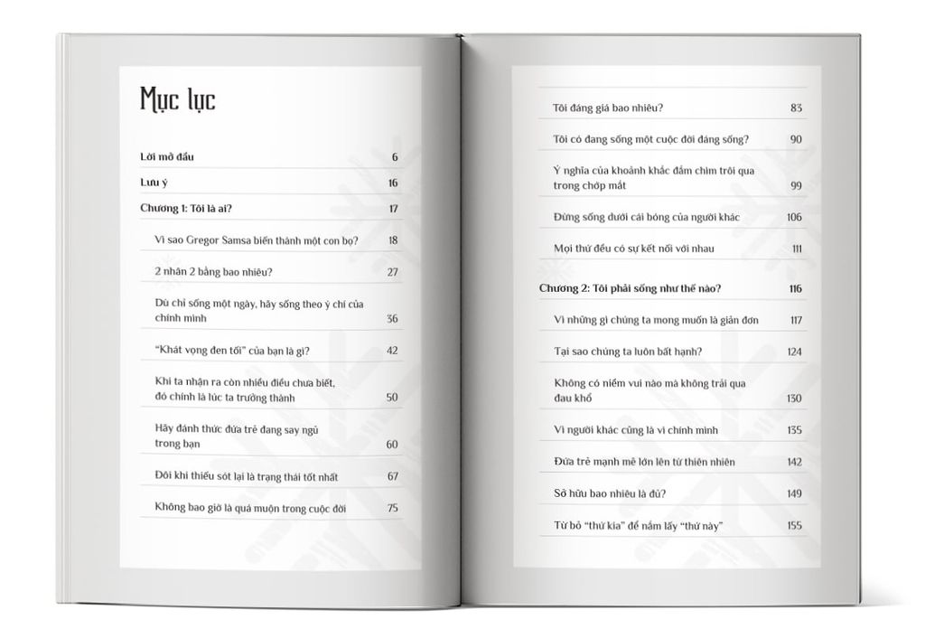 Mục lục của cuốn sách Wisdom’s Reply – Lời hồi đáp từ những tác phẩm kinh điển