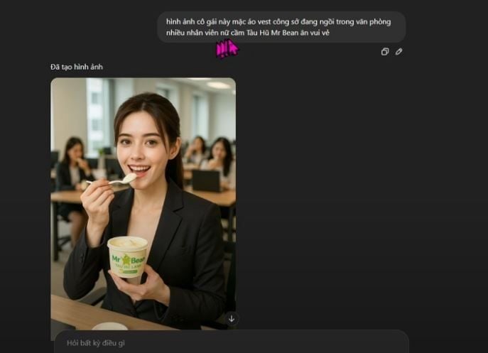 Yêu cầu ChatGPT thay đổi bối cảnh và cả trang phục cho nhân vật trong ảnh