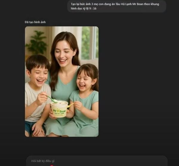 Bạn cũng có thể dễ dàng yêu cầu ChatGPT thay đổi khung hình của bức ảnh