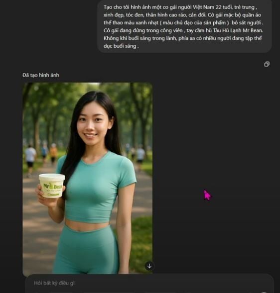 Kết quả ChatGPT trả về cho câu lệnh trên