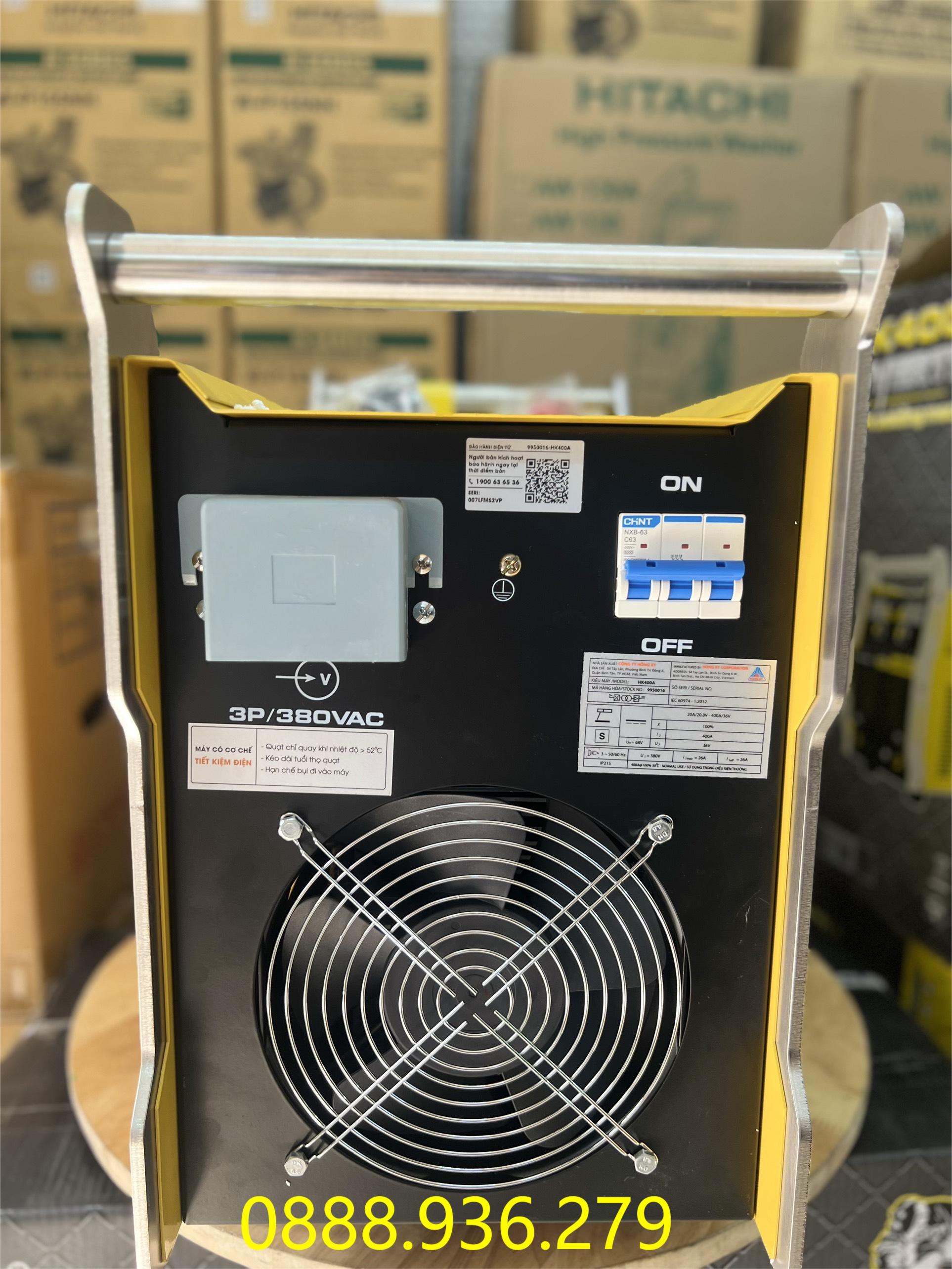 Hồng Ký máy hàn que điện tử inverter HK400A 380V 3 pha